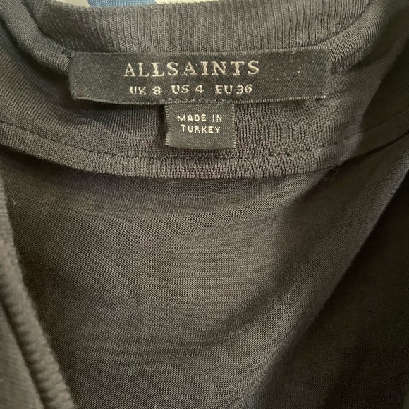 All Saints dark charcoal cotton dress - Picture 5 of 5